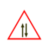 Two-Way Traffic Ahead (Straight)