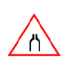 Road Narrows on Both Sides