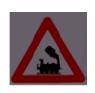 Ungated Railway Crossing Ahead