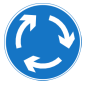 Give Way at Small Roundabout